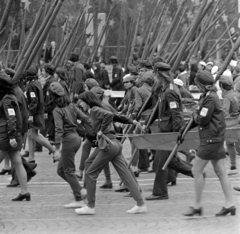 Hungary, Budapest XIV., Ötvenhatosok tere (Felvonulási tér), május 1-i felvonulás., 1973, Péterffy István, Budapest, young guard, Fortepan #170850