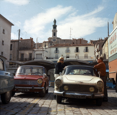 Franciaország, Sevilla, Quai Général Durand, szemben fent a Szent Lajos-templom., 1968, Sárosi Imre, színes, Fortepan #170919