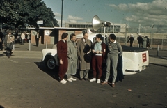 Australia, Melbourne, A XVI. nyári olimpiai játékok magyar csapatának tagjai., 1956, Sárosi Imre, colorful, women, sportsperson, megaphone, Fortepan #171019