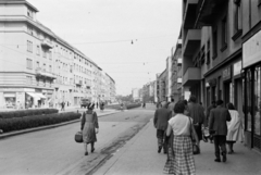 Horvátország, Zágráb, ulica kralja Zvonimira a Šubićeva ulica felől a Heinzelova ulica felé nézve., 1955, Sattler Katalin, Jugoszlávia, utcakép, Fortepan #171152