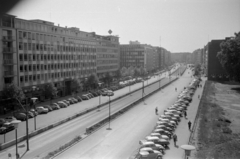 Németország, Düsseldorf, Berliner Allee., 1959, Sattler Katalin, NSZK, kerékpár, Fortepan #171327