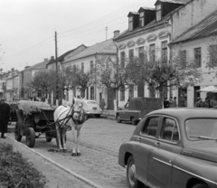 Lengyelország, Biała Podlaska, plac Wolności az ulica Janowska felé nézve., 1960, Sattler Katalin, fogat, Fortepan #171391