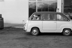 Olaszország, 1963, Sattler Katalin, Fiat-márka, Fiat 600 Multipla, Fortepan #171514