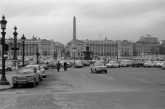 Franciaország, Párizs, Place de la Concorde az obeliszkkel, a Rue Royale felé nézve., 1964, Sattler Katalin, Fortepan #171526