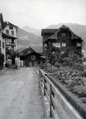 Ausztria, Schruns, Batloggstrasse 2., Haus an der Litz (jobbra)., 1932, Sütő János, Fortepan #171647