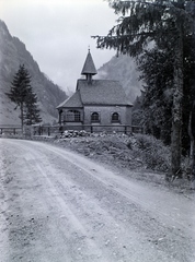 Németország, Bad Hindelang, Giebelstrasse, Hubertus kápolna az Ostrach folyó völgyében (Ostrachtal)., 1926, Sütő János, Fortepan #171656