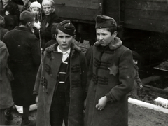 Lengyelország, Oświęcim, az auschwitz–birkenaui koncentrációs tábor., 1944, Lili Jacob, holokauszt, Bocskai-kabát, antiszemitizmus, koncentrációs tábor, deportálóvonat, Fortepan #172046