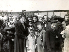 Poland, Oświęcim, az auschwitz–birkenaui koncentrációs tábor., 1944, Lili Jacob, holocaust, antisemitism, concentration camp, Holocaust train, Fortepan #172056