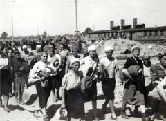 Poland, Oświęcim, az auschwitz–birkenaui koncentrációs tábor., 1944, Lili Jacob, holocaust, antisemitism, concentration camp, Fortepan #172143