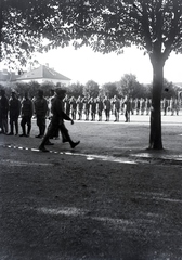 Hungary, Nagykanizsa, Dózsa György utca 73-75., József főherceg laktanya. A 20. honvéd gyalogezred katonái az udvaron., 1917, Göcseji Múzeum / Morandini-Schlemmer hagyaték, First World War, line-up, Fortepan #172227