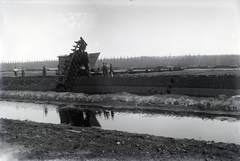 Magyarország, Kis-Balaton, a Zala folyó medrének kialakításán dolgozó kotrógép., 1928, Göcseji Múzeum / Morandini-Schlemmer hagyaték, kotrógép, tőzegbányászat, Fortepan #172427