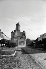 Románia,Erdély, Szatmárnémeti, Széchenyi utca (Strada 1 Decembrie 1918), szemben a Szűz Mária mennybemenetele ortodox székesegyház., 1942, Ormos Imre Alapítvány, Ormos Imre, Fortepan #173288