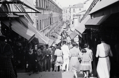 Olaszország, Velence, a Ruga degli Orefici a Rialto hídról nézve., 1932, Aszódi Zoltán, Fortepan #174061