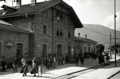 Italy, Brunico, vasútállomás., 1935, Aszódi Zoltán, train station, Fortepan #174102