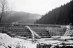 Ukrajna,Kárpátalja, Hoverla, duzzasztógát a Máramarosi-havasokban., 1939, Aszódi Zoltán, Fortepan #174114