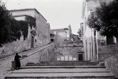 Italy, Fiesole, Via San Francesco, feljárat a Szent Ferenc kolostorhoz., 1936, Aszódi Zoltán, Fortepan #174195