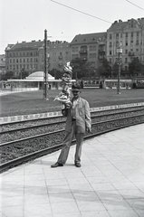 Magyarország, Budapest II., Széll Kálmán tér, háttérben a Vérmező út épületei., 1941, Kellner Ludwig, Budapest, Fortepan #174339