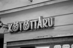 Magyarország, Budapest VIII., Rákóczi út 13., 1988, Péterffy István, kötöttáru, neon felirat, Budapest, Fortepan #174489