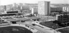 Románia, Galac, előtérben a Strada Constructorilor, középen keresztbe a Strada Brăilei, amibe a Tiglina negyed felől a Strada Saturn torkollik., 1968, Sütő András örökösei, Új Élet szerkesztőség, Fortepan #174728