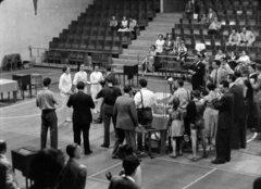 1958, Szabó Gábor, woman, festive, awards ceremony, Fortepan #174854