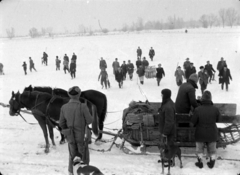 1958, Szabó Gábor, snow, horse-drawn sleigh, hunting, Fortepan #174856