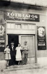 Hungary, Budapest XVIII., 1935, Ádám György dr, store display, butcher shop, Budapest, Fortepan #174987