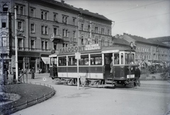 Magyarország, Budapest VIII.,Budapest VII., Baross tér a Thököly út felé nézve., 1917, Berecz, reklám, villamos, fogkrém, Budapest, viszonylatszám, Fortepan #175037