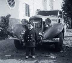 1958, Fortepan/Album026, Auburn-brand, kid, photo aspect ratio: square, double-breasted coat, Fortepan #175110