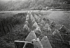 1944, Vörös Hadsereg, anti-tank obstacles, Fortepan #175288