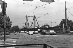 Austria, Vienna, Reichsbrücke (1976-ban leomlott, ma a Johann-Nestroy-Brücke áll a helyén)., 1963, Chuckyeager tumblr, crosswalk, Fortepan #175574