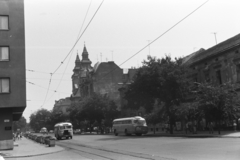 Magyarország, Debrecen, Szent Anna utca (Béke útja) a Jászai Mari utca sarkától a Szent Anna-székesegyház felé nézve., 1975, Chuckyeager tumblr, Fortepan #175646