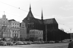 Németország, Rostock, Neuer Markt a Marienkirche felé nézve., 1961, Chuckyeager tumblr, NDK, Fortepan #175941