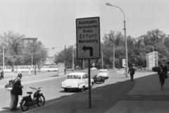 Németország, Lipcse, a Grünewaldstrasse torkolata a Rossplatz-nál., 1966, Chuckyeager tumblr, NDK, Fortepan #176095