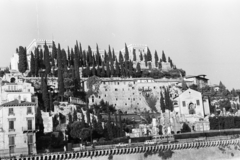 Olaszország, Verona, a Castel San Pietro az Adige folyó felől nézve., 1963, Chuckyeager tumblr, Fortepan #176166