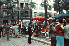 Franciaország, Párizs, Montmartre, Place du Tertre., 1967, Chuckyeager tumblr, színes, festmény, festő, Fortepan #176229