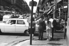 France, Marseille, a Rue de la République a régi kikötő felől nézve, jobbra a Rue de Beausset torkolata., 1963, Chuckyeager tumblr, Fortepan #176562