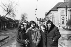 Magyarország, Budapest XXII., Mária Terézia (Rózsa Richárd) utca a Leányka utca felé nézve, jobbra a Városház (Varga Jenő) téren a Budafok 1 sz. posta., 1971, Chuckyeager tumblr, Budapest, Fortepan #176586