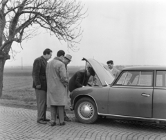 1960, Bojár Sándor, AWZ P70 Zwickau, férfiak, automobil, Fortepan #177409