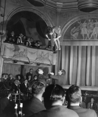 Hungary, Budapest VI., Nagymező utca 17., Budapest Táncpalota (Moulin Rouge), a Kuti-trió a „Tánccal, dallal a világ körül” című műsor., 1965, Bojár Sándor, Budapest, Fortepan #177616