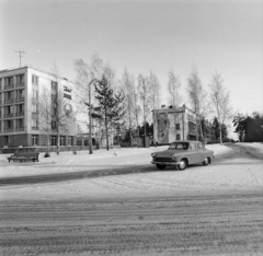 Oroszország, Dubna, Vekszlera utca - Mescserjakova utca sarok, Hotel Dubna., 1965, Bojár Sándor, Fortepan #177665