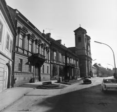 Magyarország, Eger, Kossuth Lajos utca, az Egészségház utca torkolatánál a Ferences templom., 1967, Bojár Sándor, Fortepan #177724