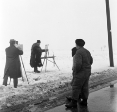 Magyarország, Hódmezővásárhely, Kurucz D. István festőművész., 1964, Bojár Sándor, Fortepan #177930