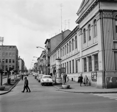 Hungary, Kaposvár, Kossuth Lajos utca a Fő utcáról nézve, balra az Európa Park (Latinka Sándor tér)., 1969, Bojár Sándor, Fortepan #178064