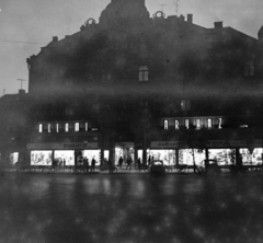 Magyarország, Szombathely, Fő (Köztársaság) tér., 1965, Bojár Sándor, neon felirat, Fortepan #178335