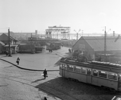 Magyarország, Budapest IX., Boráros tér, a csepeli HÉV végállomása., 1966, Bojár Sándor, Budapest, Fortepan #178429