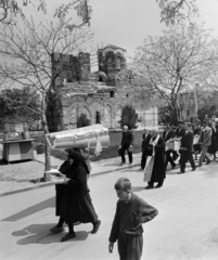 Bulgária, Neszebar, ulica Meszembria, háttérben a Pantokrátor Krisztus-templom., 1965, Bojár Sándor, Fortepan #178574