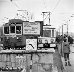 Magyarország, Budapest II., Margit híd budai hídfő, HÉV végállomás., 1967, Bojár Sándor, Budapest, Fortepan #178864