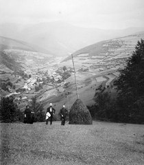 1907, Jankovszky György, tableau, valley, view, hillside, stack, Fortepan #17900