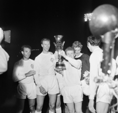 Magyarország, Népstadion, Budapest XIV., a Ferencváros - Leeds United labdarúgó Vásárvárosok Kupa döntő visszavágója 1968. szeptember 11-én (0:0, összesítésben 0:1), a kupagyőztes angol csapat., 1968, Bojár Sándor, Budapest, Fortepan #179047