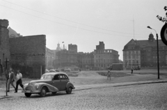 Németország, Lipcse, a mai Parkplatz környéke, jobb szélen a Dittrichring 22. számú épület hátsó homlokzata., 1960, Bojár Sándor, NDK, Fortepan #179143